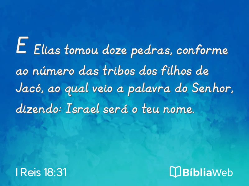 I Reis 18:31 em imagem para compartilhar
