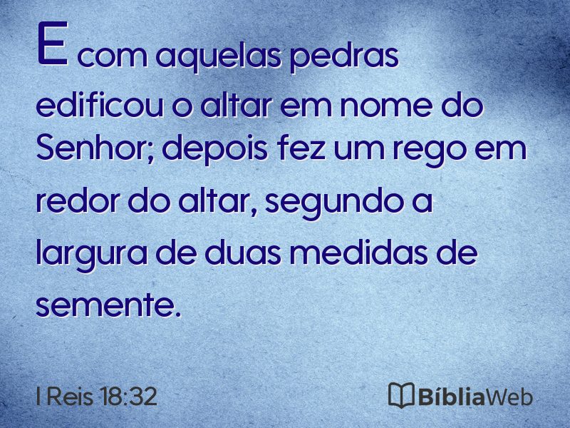 I Reis 18:32 em imagem para compartilhar
