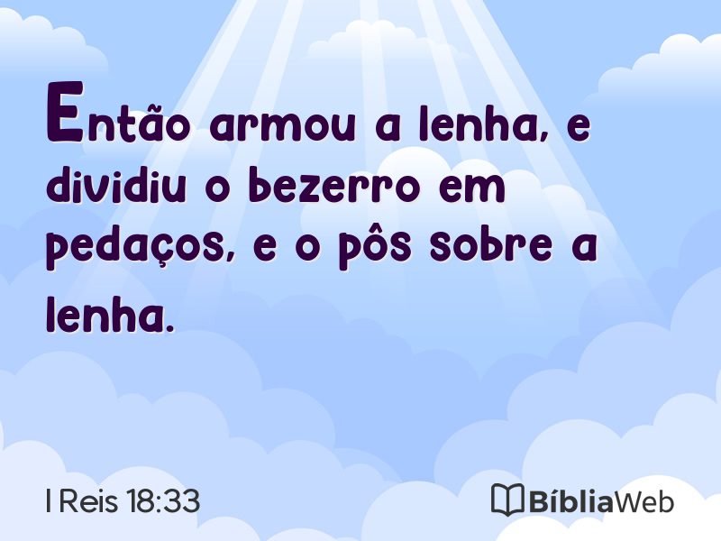 I Reis 18:33 em imagem para compartilhar