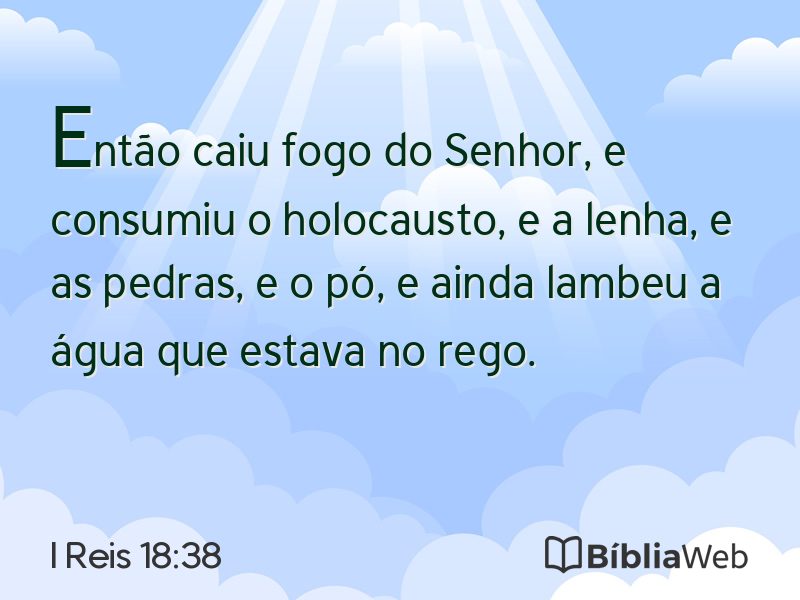 I Reis 18:38 em imagem para compartilhar