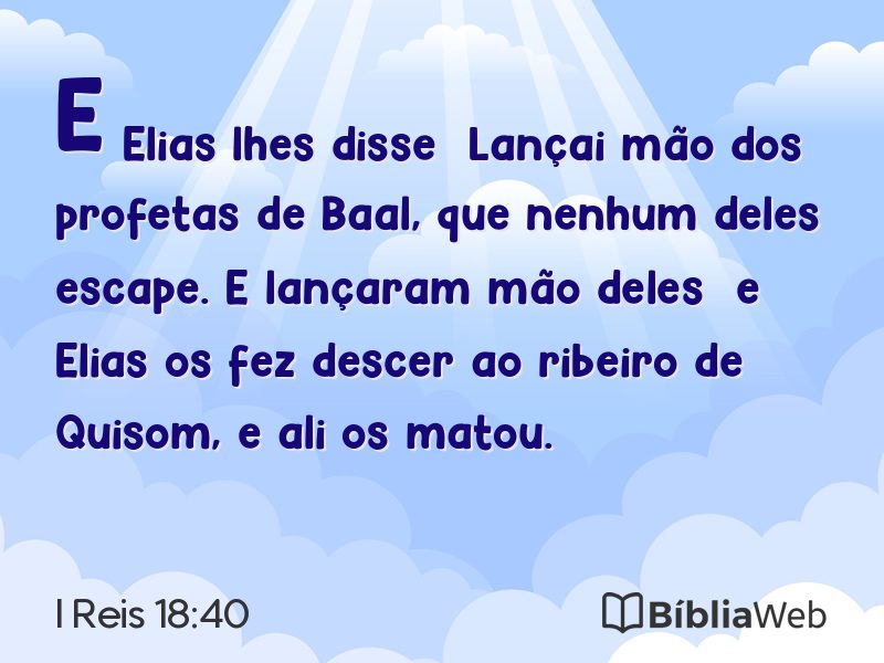 I Reis 18:40 em imagem para compartilhar