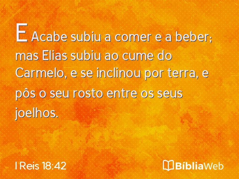 I Reis 18:42 em imagem para compartilhar