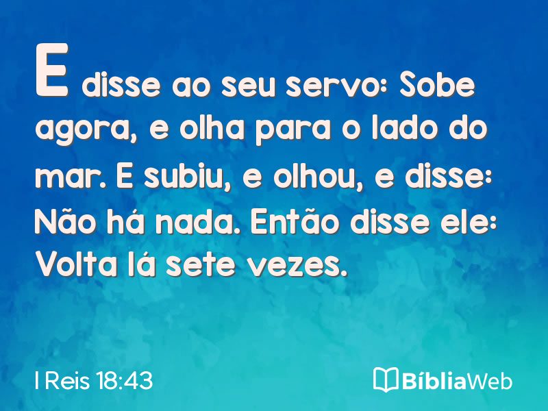 I Reis 18:43 em imagem para compartilhar