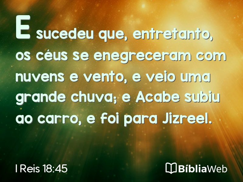 I Reis 18:45 em imagem para compartilhar