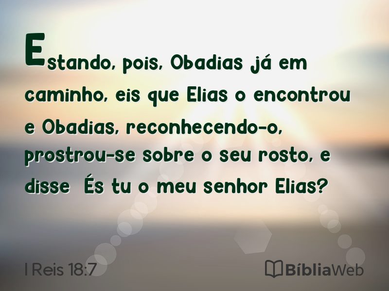 I Reis 18:7 em imagem para compartilhar