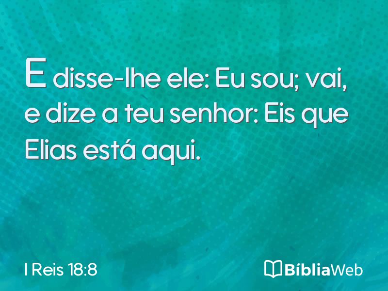 I Reis 18:8 em imagem para compartilhar