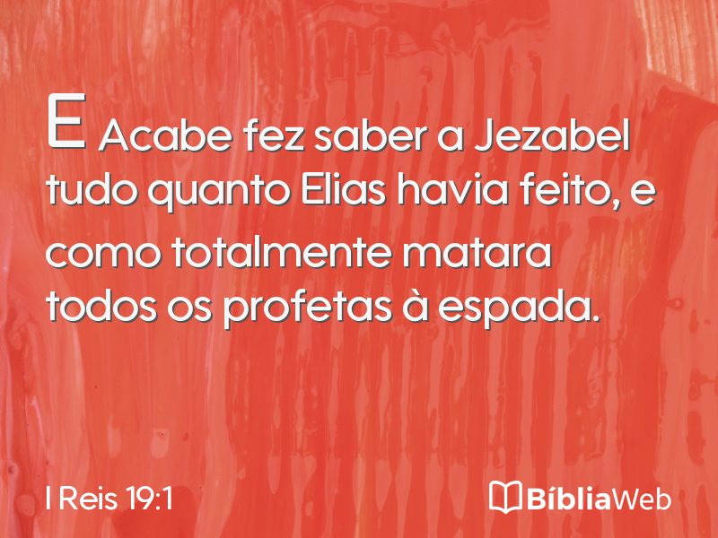 I Reis 19:1 em imagem para compartilhar