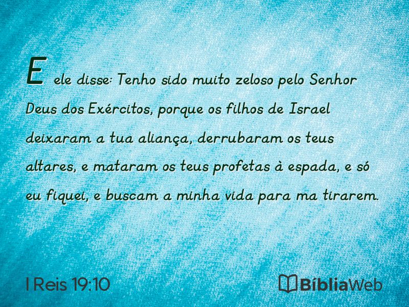 I Reis 19:10 em imagem para compartilhar