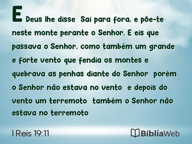 I Reis 19:11 em imagem para compartilhar