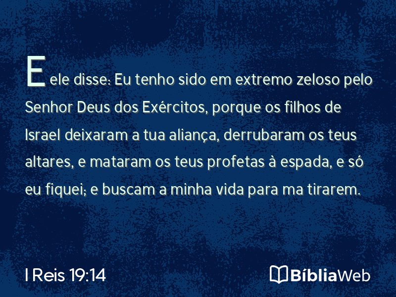 I Reis 19:14 em imagem para compartilhar