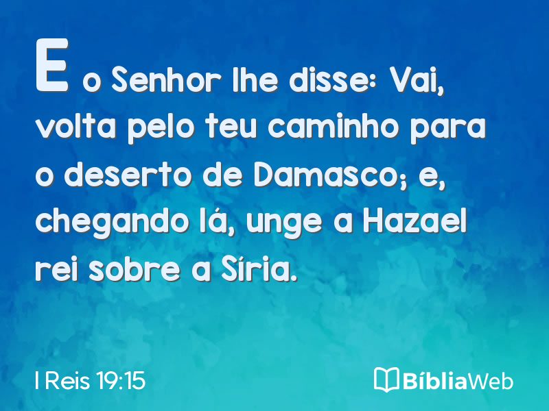 I Reis 19:15 em imagem para compartilhar