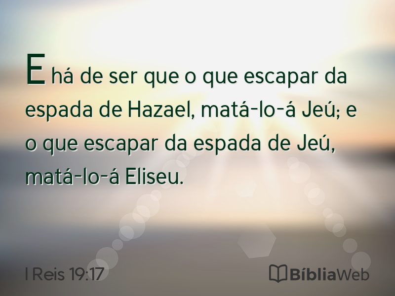 I Reis 19:17 em imagem para compartilhar