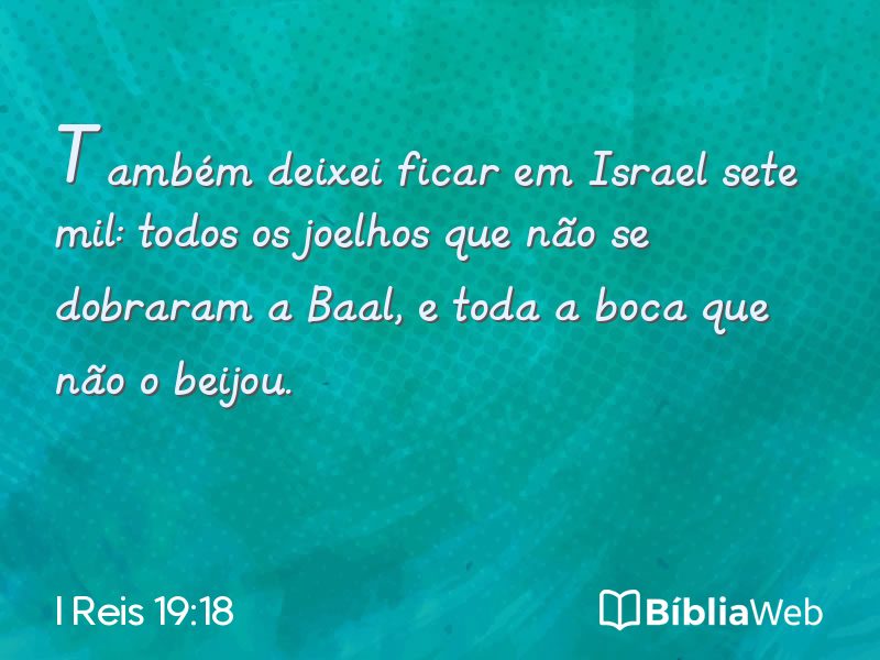 I Reis 19:18 em imagem para compartilhar