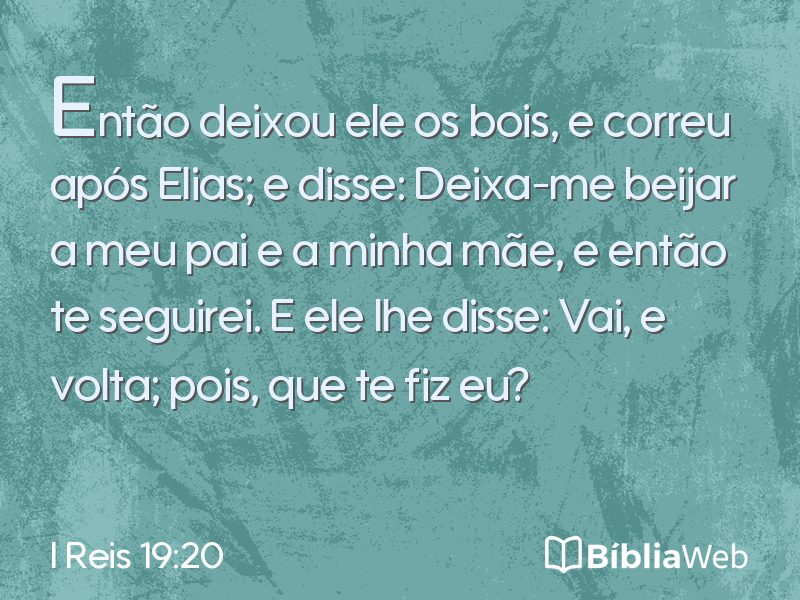 I Reis 19:20 em imagem para compartilhar