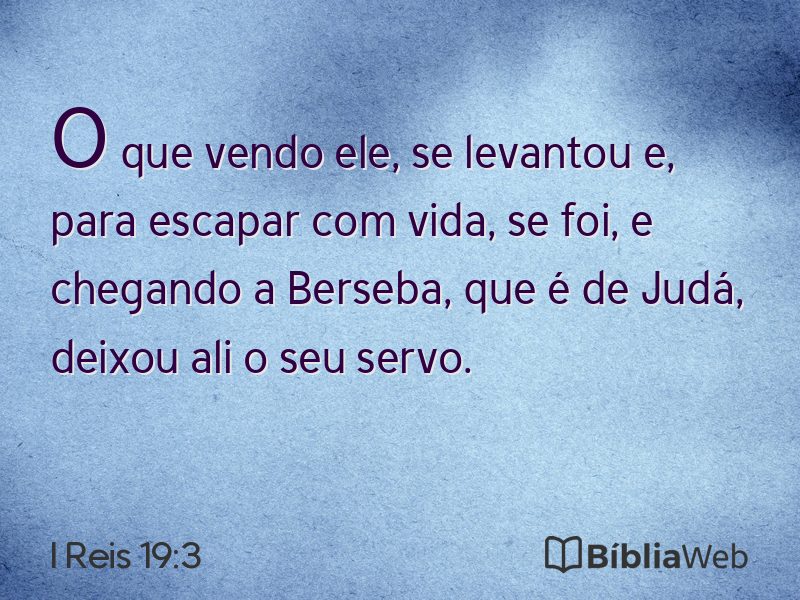 I Reis 19:3 em imagem para compartilhar
