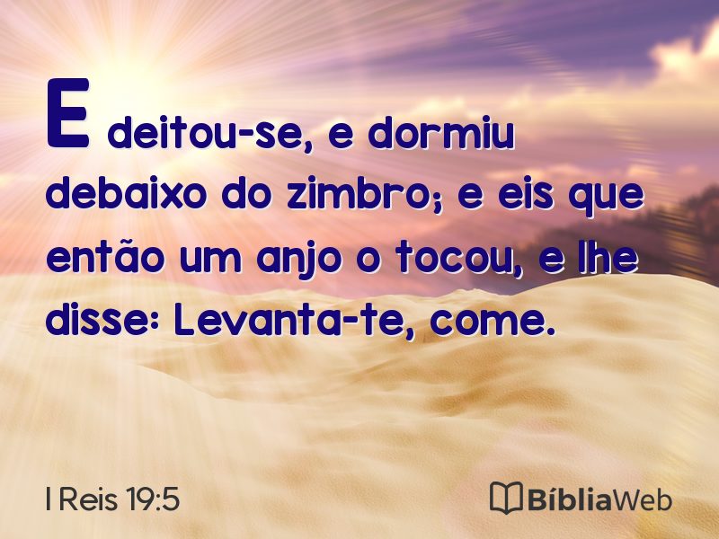 I Reis 19:5 em imagem para compartilhar
