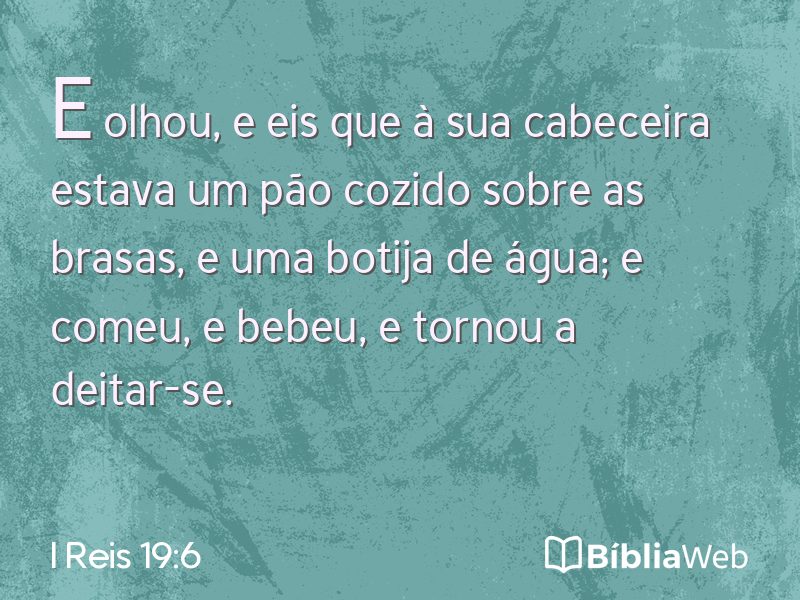 I Reis 19:6 em imagem para compartilhar