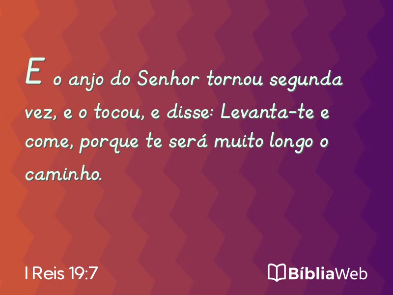 I Reis 19:7 em imagem para compartilhar