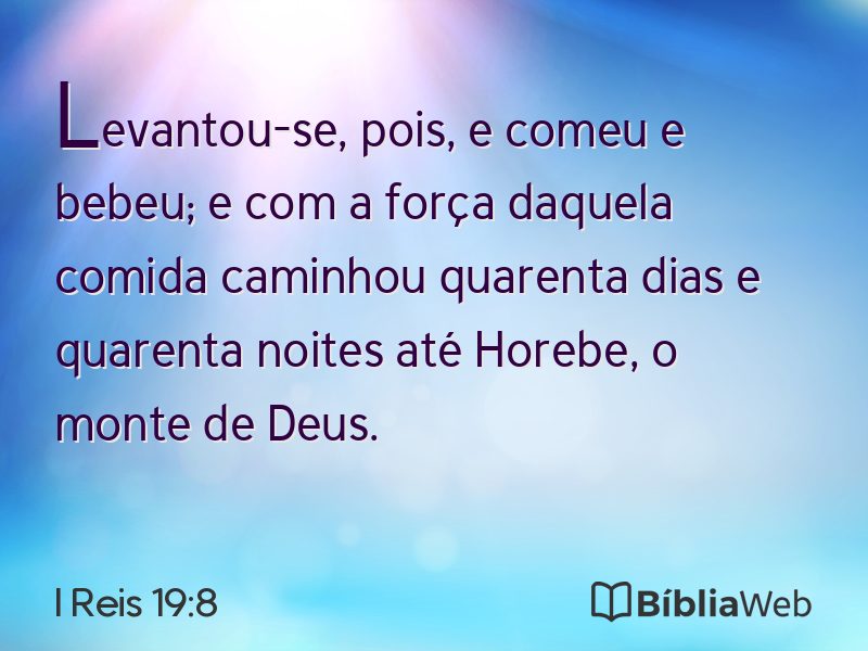 I Reis 19:8 em imagem para compartilhar