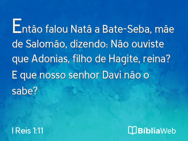I Reis 1:11 em imagem para compartilhar