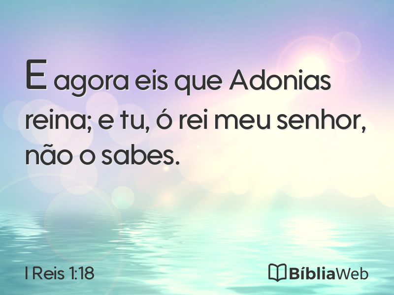 I Reis 1:18 em imagem para compartilhar