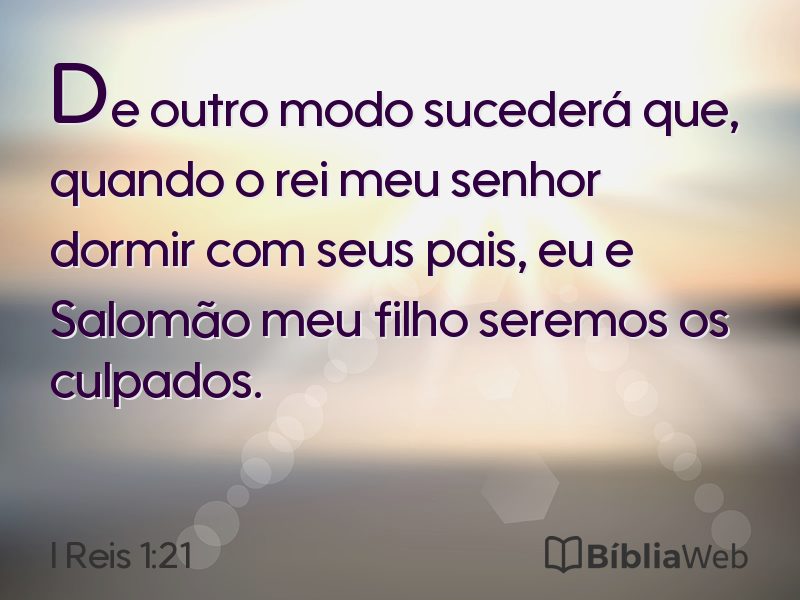I Reis 1:21 em imagem para compartilhar