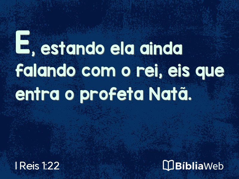 I Reis 1:22 em imagem para compartilhar