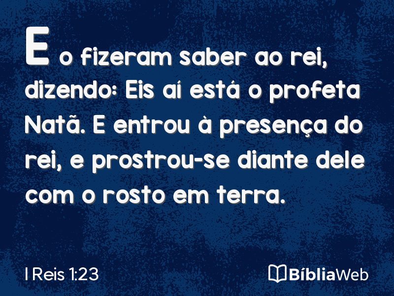 I Reis 1:23 em imagem para compartilhar