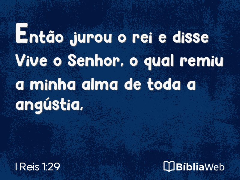 I Reis 1:29 em imagem para compartilhar