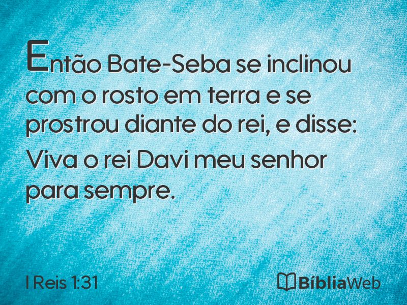 I Reis 1:31 em imagem para compartilhar