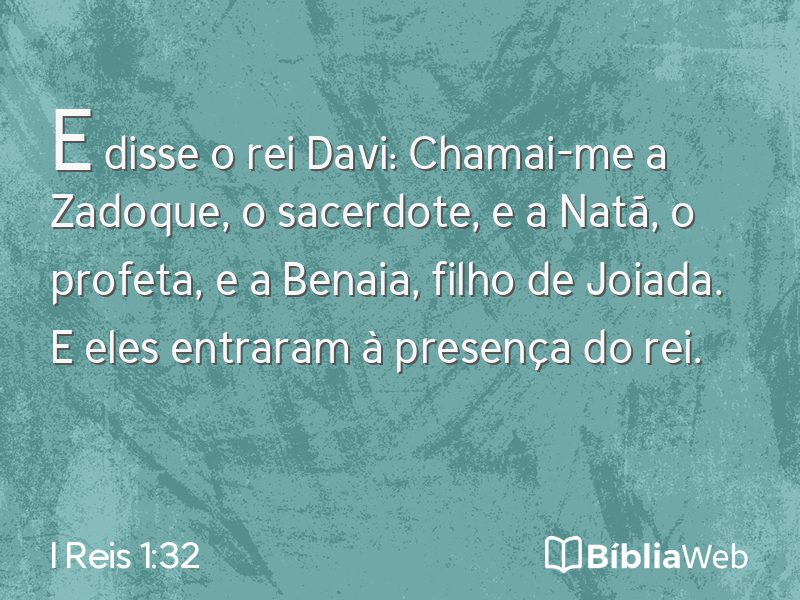 I Reis 1:32 em imagem para compartilhar