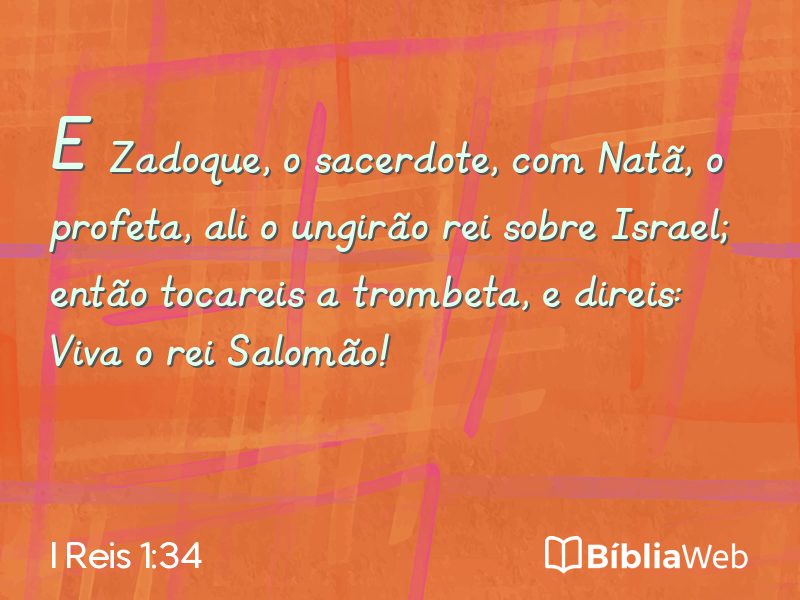 I Reis 1:34 em imagem para compartilhar