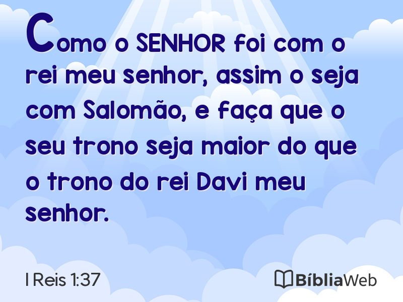 I Reis 1:37 em imagem para compartilhar