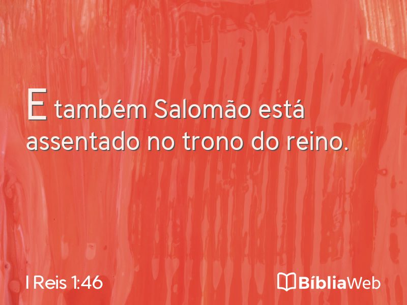 I Reis 1:46 em imagem para compartilhar