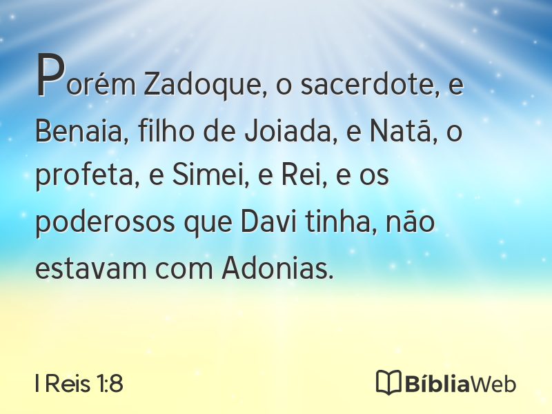 I Reis 1:8 em imagem para compartilhar