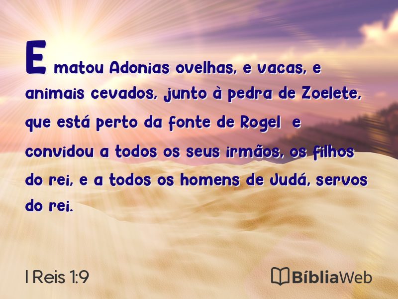 I Reis 1:9 em imagem para compartilhar