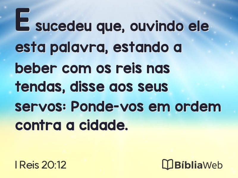 I Reis 20:12 em imagem para compartilhar