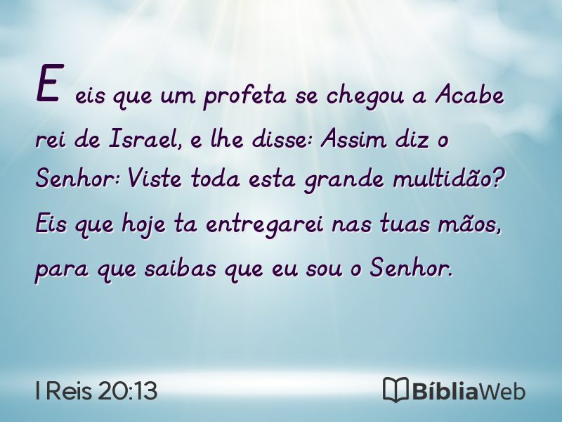 I Reis 20:13 em imagem para compartilhar