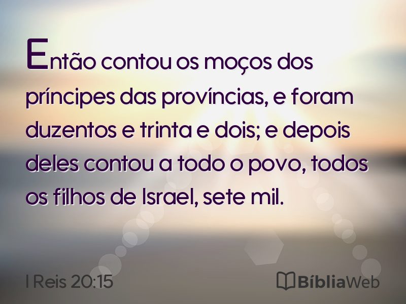 I Reis 20:15 em imagem para compartilhar