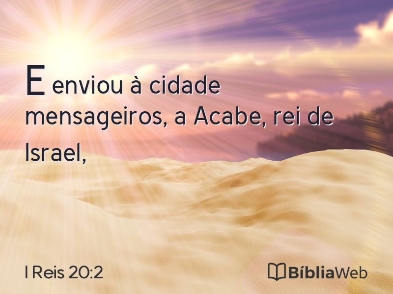 I Reis 20:2 em imagem para compartilhar