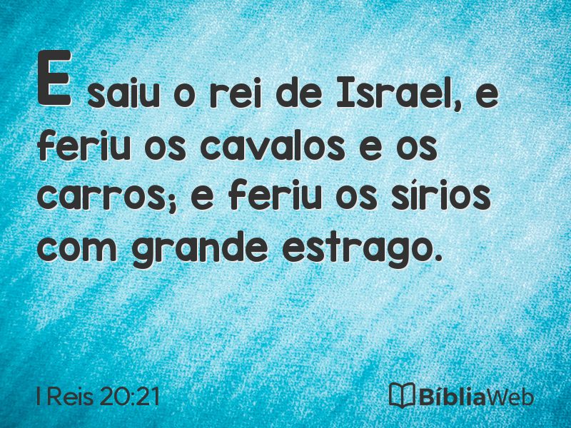 I Reis 20:21 em imagem para compartilhar