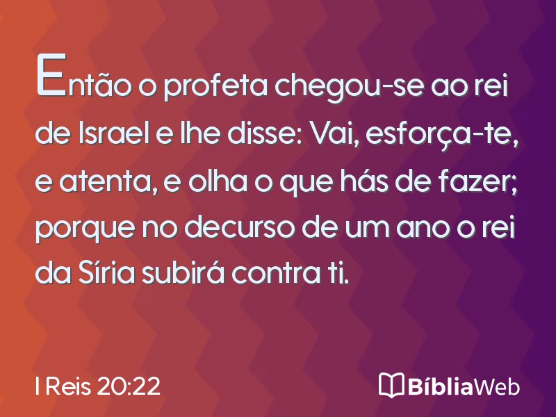 I Reis 20:22 em imagem para compartilhar