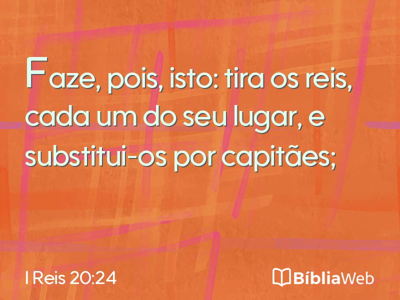 I Reis 20:24 em imagem para compartilhar