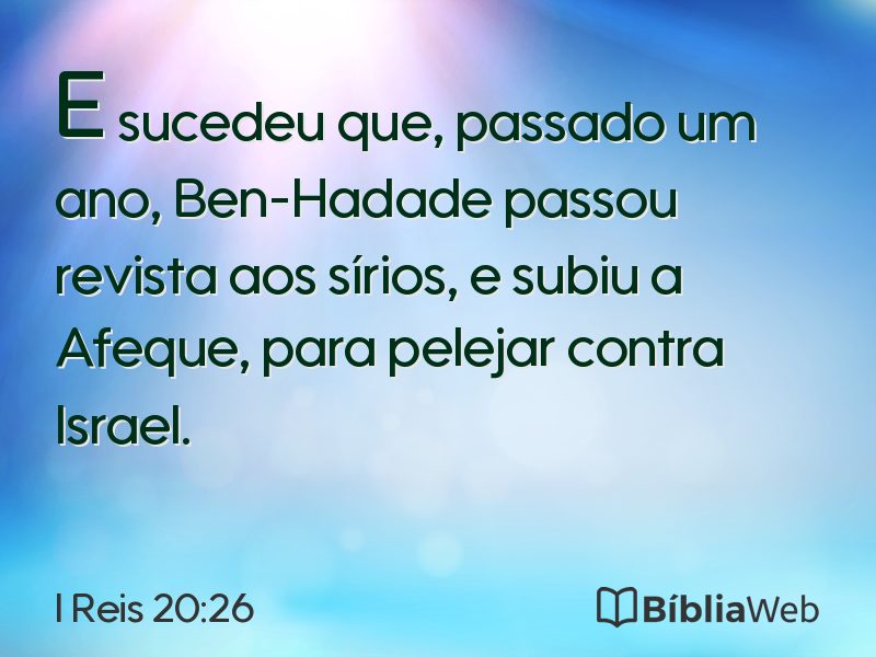 I Reis 20:26 em imagem para compartilhar