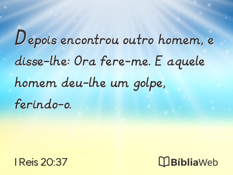 I Reis 20:37 em imagem para compartilhar