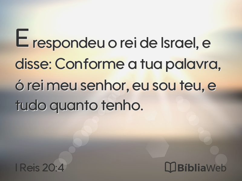 I Reis 20:4 em imagem para compartilhar