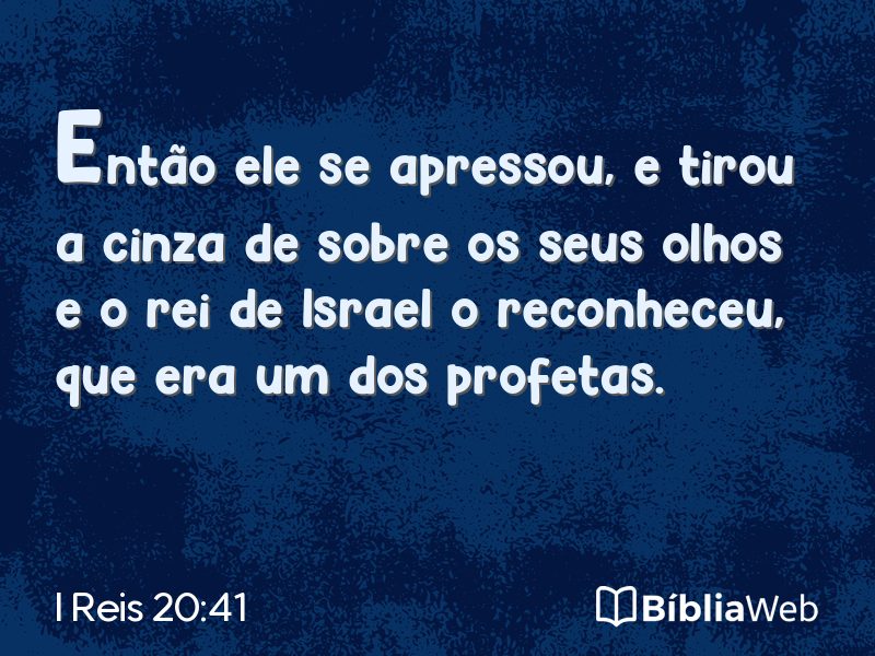 I Reis 20:41 em imagem para compartilhar