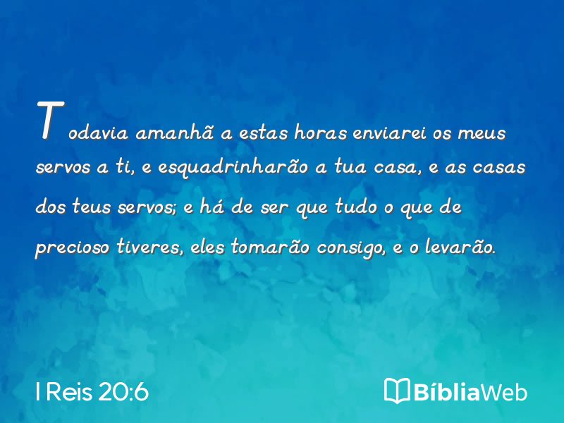 I Reis 20:6 em imagem para compartilhar