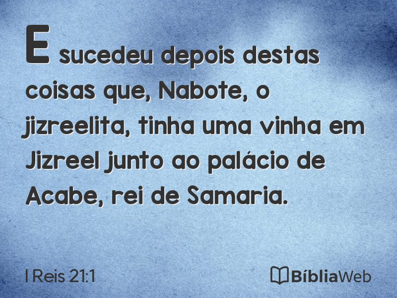 I Reis 21:1 em imagem para compartilhar
