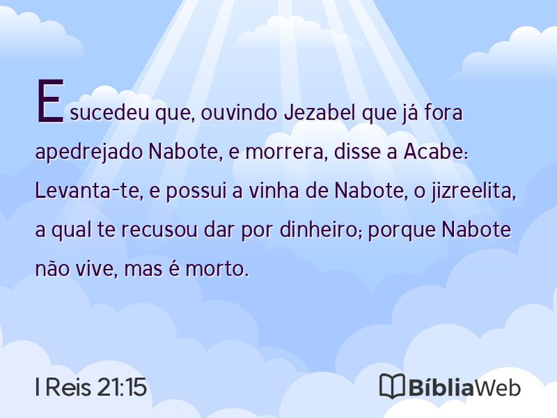 I Reis 21:15 em imagem para compartilhar